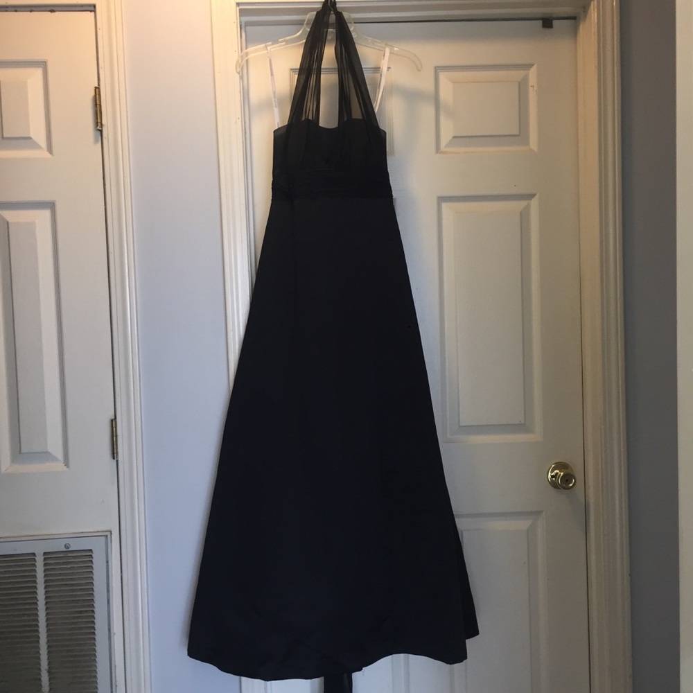 Black formal long dress.